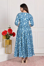 Beige Printed Pure Rayon Cotton Mateniry And Feeding Kurta