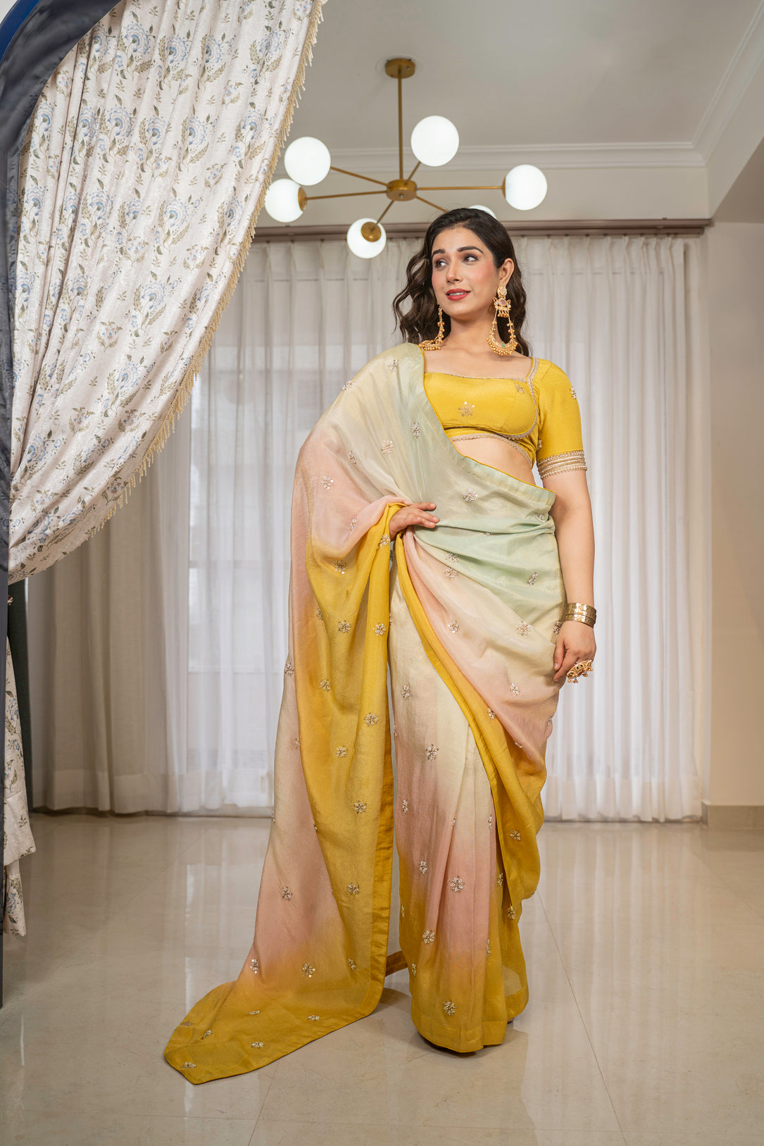 Fashion4word Estelle Ombre Premium Saree