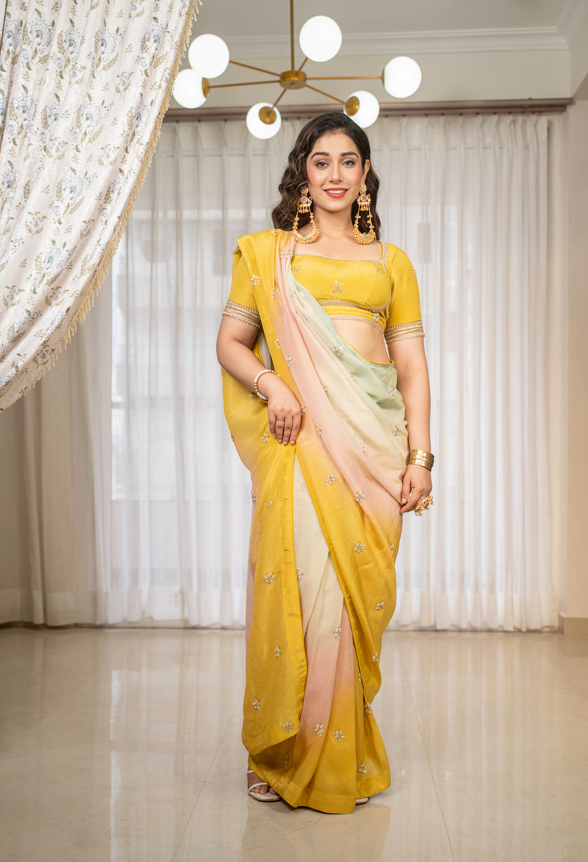 Fashion4word Estelle Ombre Premium Saree